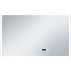 vidaXL LED-Badspiegel mit Touch-Sensor und Zeitanzeige 100×60 cm