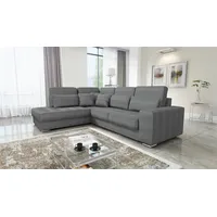 Fun Möbel Ecksofa Sofa NEVIO XL Stoff Scala Grau