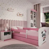 raumhirsch furniture Kinderbett Panda 80 x 160 cm Holzwerkstoff rosa