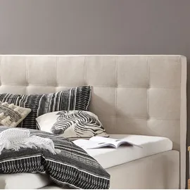 Hasena Polsterbett Noemi, Farbe: Eiche bright, geölt, Bezugsfarbe: Pepe beige, verschiedene Größen