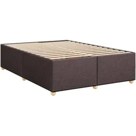 vidaXL Boxspringbett mit Matratze Dunkelbraun 140x200 cm Stoff