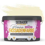 SEEBAUER diy Silikonharz-Fassadenfarbe Gelb 2,5L für Außen (No. 464 Lily Fields) Selbstreinigende Fassadenfarbe mit Lotuseffekt - Geeignet für Putz, Mauerwerk und Beton