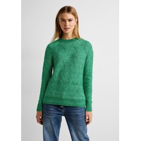Cecil Stehkragenpullover CECIL Gr. M (40), grün (bright green melange) Damen Pullover Rollkragenpullover mit Stehkragen