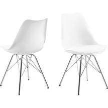 VCM Erin Esszimmerstuhl weiss, Chrom.