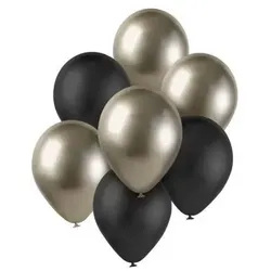 Beauty&Charm: Sektflaschen-Ballons - Schwarz - 7 Stück