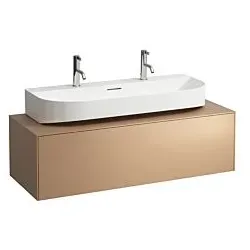 LAUFEN Sonar Schubladenelement/Sideboard H4054610340411 117,5x34x45,5cm, Ausschnitt Mitte, Aufsatzwaschtisch, Kupfer