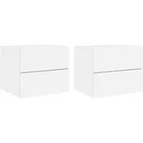 vidaXL Nachtschrank 50 x 39 x 220 cm Weiß