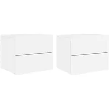 vidaXL Nachtschrank 50 x 39 x 220 cm Weiß