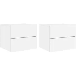vidaXL Nachtschrank 50 x 39 x 220 cm Weiß