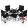 BigDean Camping Set 4x Campingstühle + 1x Campingtisch Schwarz