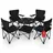 BigDean Camping Set 4x Campingstühle + 1x Campingtisch Schwarz