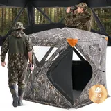 VEVOR Jagdzelt Jagdversteck Pop Up Unterstander 148x148x170cm Tarnzelt