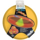 alldoro 63019 Sky Light Disc, Wurfscheibe Ø ca. 27 cm, Frisbeescheibe mit 3 LEDs, für Strand, Garten und Outdoor, Wurfspiel für Kinder ab 4 Jahren & Erwachsene, orange