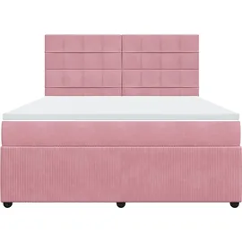vidaXL Boxspringbett 180 x 200 cm Rosa