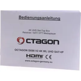 Octagon SX98 V2 4K WL – UHD Satellitenreceiver mit WiFi & Define OS Linux