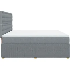 vidaXL Boxspringbett 180 x 200 cm Hellgrau