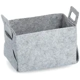 Zeller 14444 Aufbewahrungskorb, Filz, grau, ca. 18 x 13 x 11 cm