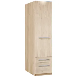 Priess Kleiderschrank PRIESS "Schrank Garderobe Wäscheschrank Barcelona in 5 Breiten", braun (struktureichefarben hell), B:48cm H:193cm T:54cm, Holzwerkstoff, Schränke, Kleiderschrank, viel Stauraum, geräumige Schubkästen, mit Spiegel, MADE IN GERMANY