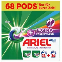 Ariel Waschmittel Pods All-in-1, Color+ Extra Faserpflege 68 WL grün