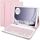 Tastatur für Samsung Tablet A9 Plus - für Galaxy Tab A9 Plus Hülle mit Tastatur, Tastatur Beleuchtung Magnetische Kabelloser Bluetooth Abnehmbar für Samsung Galaxy Tab А9+/A9 Plus 2023 11 Zoll, Rosa