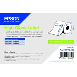 Epson Etikettenrolle, Normalpapier, 210x297mm, C33S045728