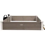 wondermake® WONDERMAKE Große Hochbeet-Umrandung 120 x 120 x 26,5 cm Grau