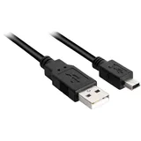 Sharkoon USB-A auf Mini-USB 3 m Schwarz