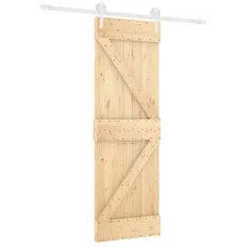 vidaXL Schiebetür rechts 70 x 210 cm Braun/Weiß