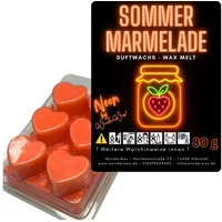 WonderWax Duftwachs WonderWax® Neon Duftwachs 6 Herzen (Sommer Marmelade), Duftrichtung: Sommer Marmelade