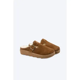 ROHDE Damen, Frauen, Hausschuhe,warm gefüttert,verbandschuhe,therapieschuhe,Klett-Hausschuhe,Cuoio,40 EU / 6.5 UK - 40 EU