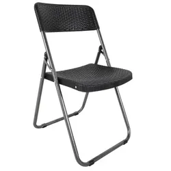Lex Bistroset Sitzgruppe Gartenmöbel 3-teilig schwarz Rattan-Holz Optik