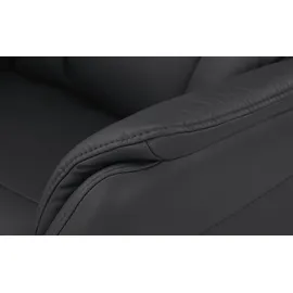 Hukla Relaxsessel Pascal Leder 83 x 105 x 90 cm Schwarz drehbar