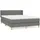 vidaXL Boxspringbett 140 x 200 cm Dunkelgrau