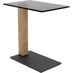 Beistelltisch EVE COLLECTION, grau (anthrazit, rg, wildeiche, rauchglas), B:60cm H:65cm T:40cm, Tische