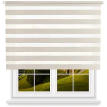 Wellhome Doppelrollo 160 x 175 cm beige/weiß