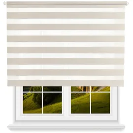 Wellhome Doppelrollo 160 x 175 cm beige/weiß