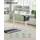 Songmics elektrisch höhenverstellbarer Schreibtisch weiß rechteckig, C-Fuß-Gestell weiß 140,0 x 60,0 cm
