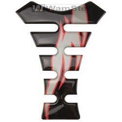 Tankpad Black/Red CarbonTankschutz 140mm x 180mm Polymer 3D