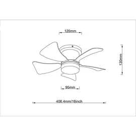 GLOBO LED Ventilator 40,6 cm Deckenventilator Schwarz