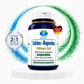 VitalLife Calcium Magnesium Citrat Komplex Kapseln 360 St.