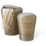 Mirabeau Dekokorb Wäschekorb 2er Set Nora braun (2er Set, 2er Set) braun