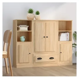 vidaXL Highboards 3 Stk. Sonoma-Eiche Holzwerkstoff