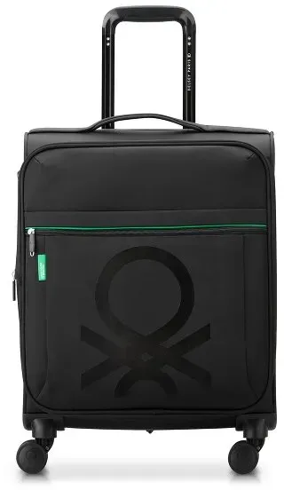 Delsey Paris x Colors Benetton Color Block 4-Rollen Kabinentrolley 55 cm mit Dehnfalte black