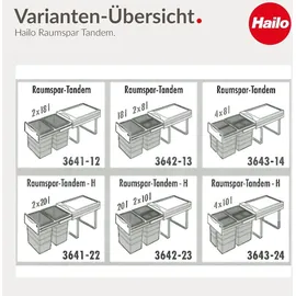 HAILO Raumspar-Tandem 18 l Schwarz