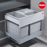 HAILO 3644831 Abfallsammler Abfalleimer, Grau, Silber