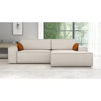 Ecksofa TOR mit Schlaffunktion. Farbe: Cream. - Beige