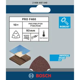 Bosch Deltaschleifpapier-Set 93 mm 10 Stück 60/80/100/120/180