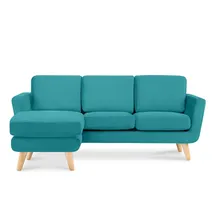 Konsimo Ecksofa Tagio ¦ türkis/petrol ¦ Maße (cm): B: 190 H: 78