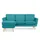 Konsimo Ecksofa Tagio ¦ türkis/petrol ¦ Maße (cm): B: 190 H: 78