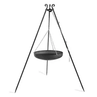 Natur24 Wok am Dreibein 60 cm Rohstahl schwarz